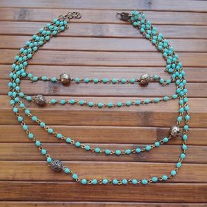 Tres Luchas Mask Magdalena Necklace Turquoise